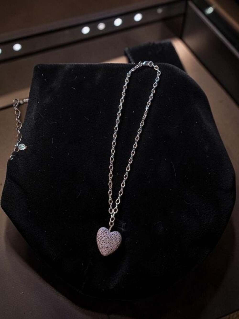 Styleandstone Exclusive Lava Stone Heart Necklace